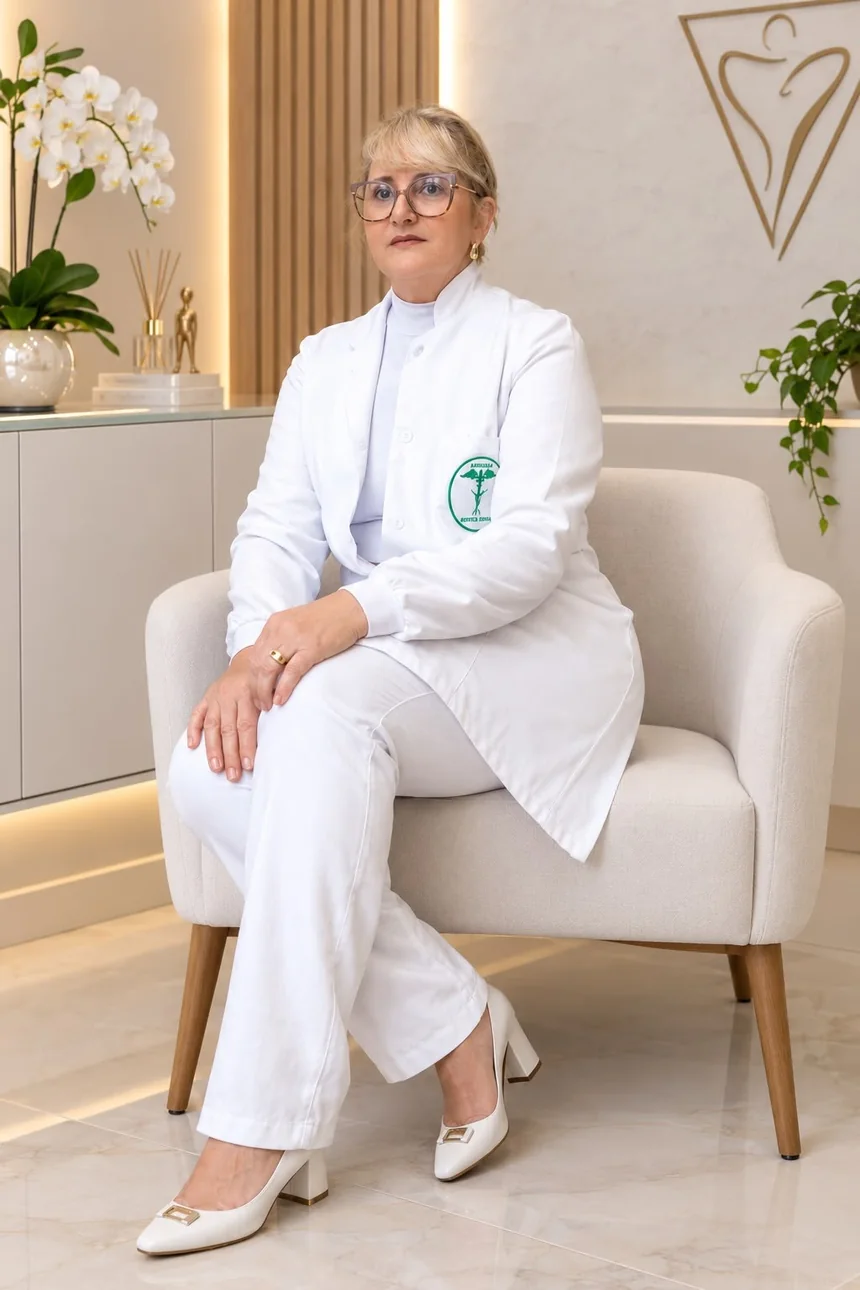 Izzabel, esteticista e cosmetóloga responsável pelo Izza Centro de Estética